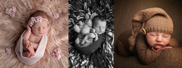Picture of a Newborn photoshoot and a Baby photoshoot